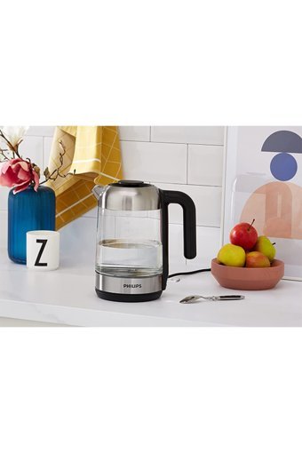 Philips HD9339/80 Cam 1.7 lt 2200 W Işıklı Klasik İnox Kettle