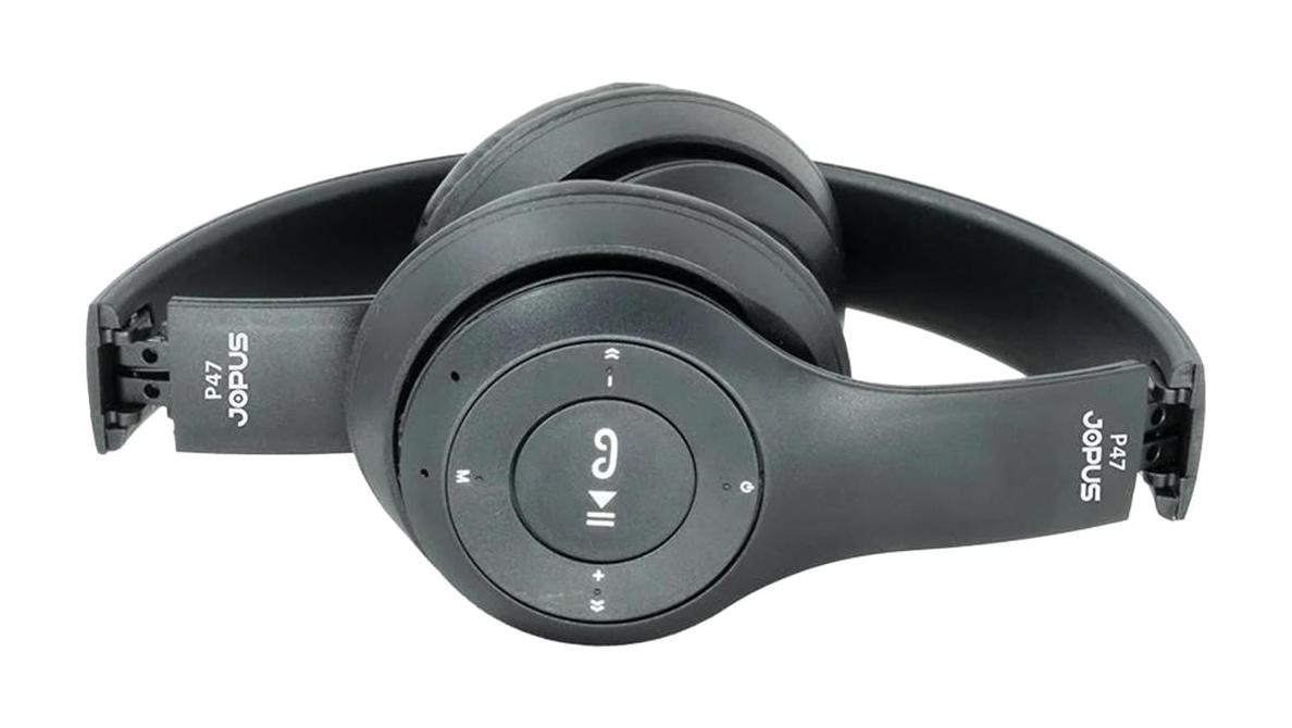 Jopus Kablosuz Kulak Üstü Bluetooth Kulaklık Siyah