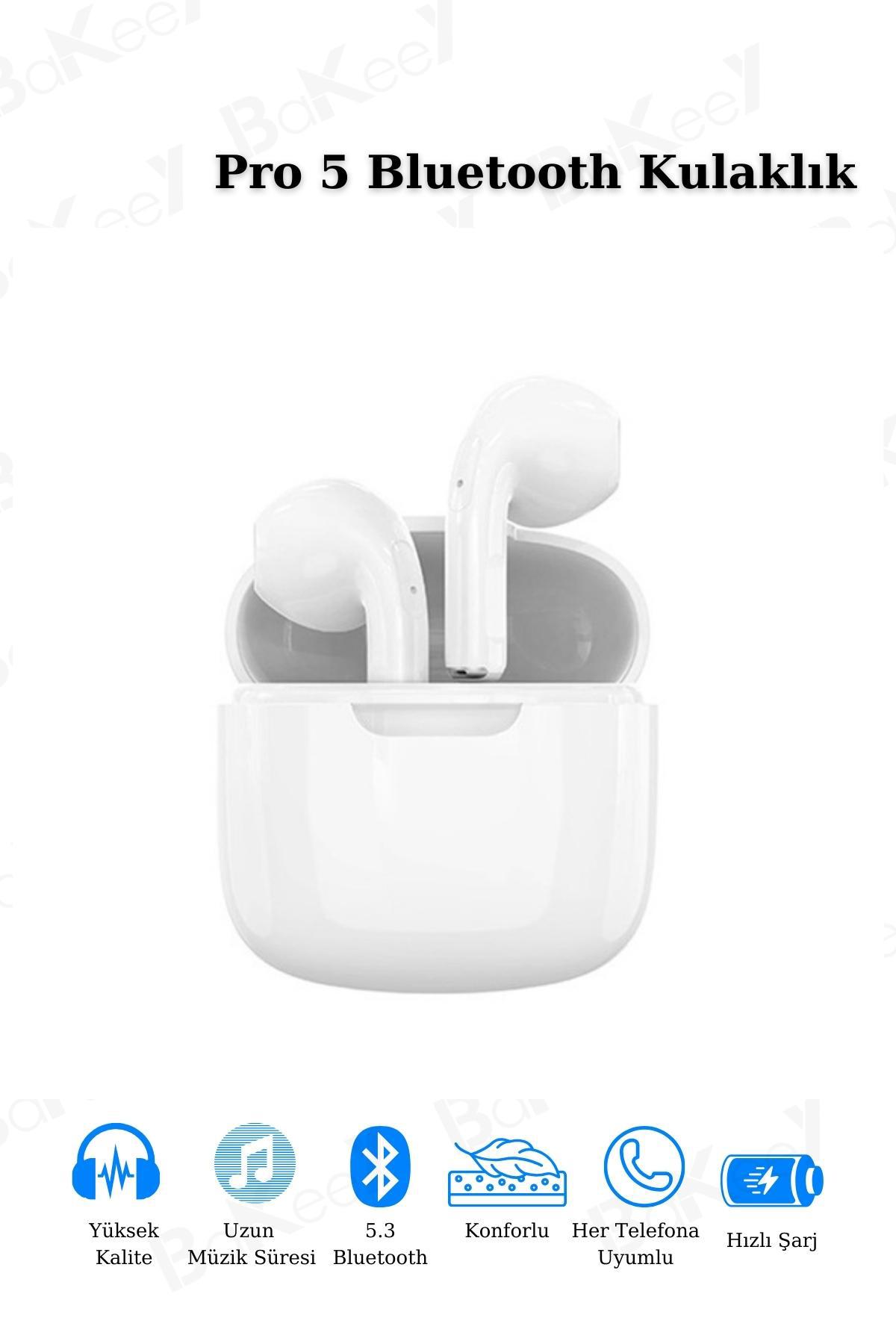 Bakeey 5.3 Gürültü Önleyici Kablosuz Kulak İçi Bluetooth Kulaklık Beyaz
