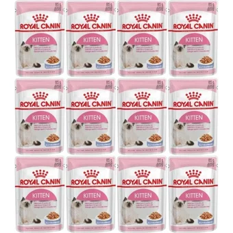 Royal Canin Kitten Jelly Dana Etli Yavru Yaş Kedi Maması 12x85 gr