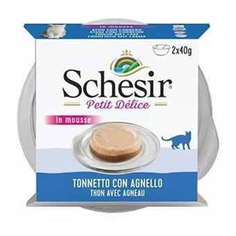 Schesir Petit Delice in Mousse Kuzu Etli Yetişkin Yaş Kedi Maması 2x40 gr