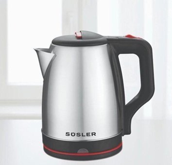 Süsler SS-4110 Çelik 1.7 lt 2000 W Işıklı Klasik İnox Kettle