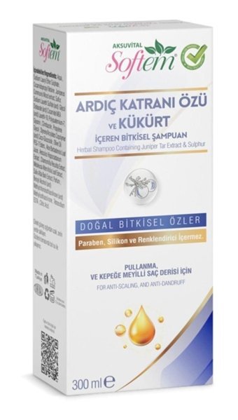 Softem Ardıç Katranı Özü ve Kükürt Bitkisel Şampuan 300 ml