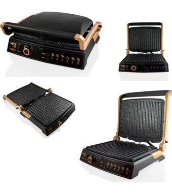 Sarex SR-3410 Toastchef Granit 2000 W Siyah Tost Makinesi