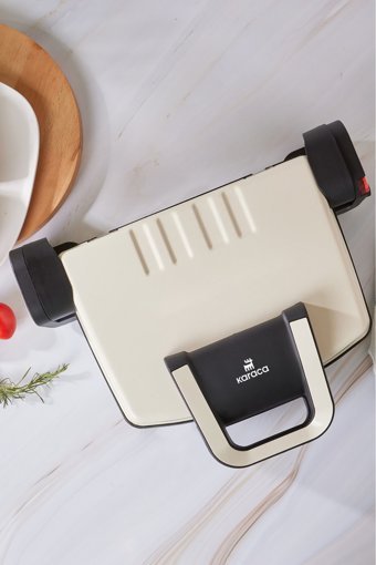 Karaca Future Essential Granit 1800 W Krem Tost Makinesi
