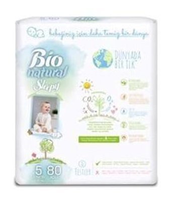 Sleepy Bio Natural 5 Numara Organik Bantlı Bebek Bezi 4x80 Adet