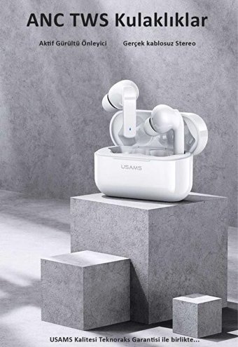Usams U-Ly06 Bluetooth Kulaklık Beyaz