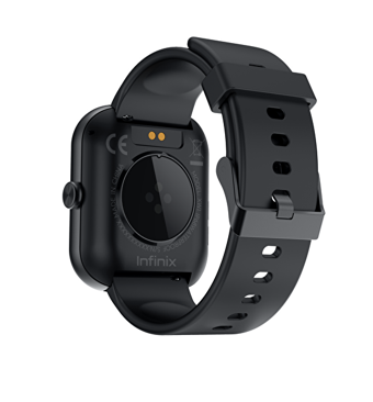 Infinix XW1 40 mm Silikon Kordon Kare Unisex Akıllı Saat Siyah