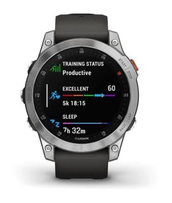 Garmin Epix Su Geçirmez 33.02 mm Silikon Kordon Yuvarlak Erkek Akıllı Saat Gri - Gümüş