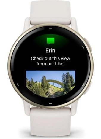 Garmin Vivoactive 5 Su Geçirmez 30.4 mm Silikon Kordon Yuvarlak Unisex Akıllı Saat Fildişi