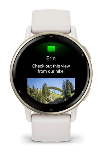 Garmin Vivoactive 5 Su Geçirmez 30.4 mm Silikon Kordon Yuvarlak Unisex Akıllı Saat Fildişi