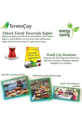 Ezere Termoçay Çelik 2 lt 1000 W Işıklı Modern Kırmızı Kettle