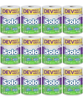 Solo Dev 2 Katlı 12'li Rulo Kağıt Havlu