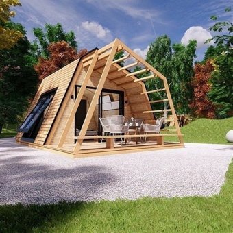 Egawood Some Ahşap Üçgen Bungalov Ev