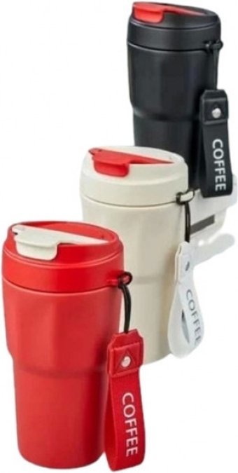 Cooker YK-1390 Paslanmaz Çelik 450 ml Bardak Termos Krem