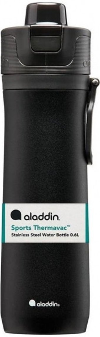 Aladdin Sports Thermavac Paslanmaz Çelik 600 ml Matara Termos Siyah