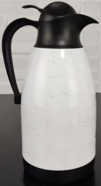 Cooker CKR-2077 Paslanmaz Çelik 2 lt Çaydanlık Termos Beyaz