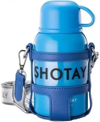 Shotay Turtle Paslanmaz Çelik 520 ml Matara Termos Mavi