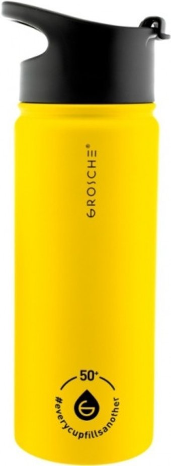 Grosche Chicago Paslanmaz Çelik 473 ml Outdoor Termos Sarı