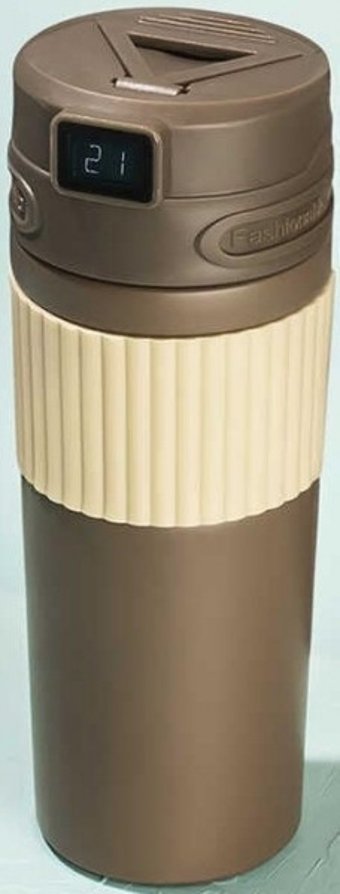 Cooker 1394 Paslanmaz Çelik 480 ml Outdoor Termos Kahverengi