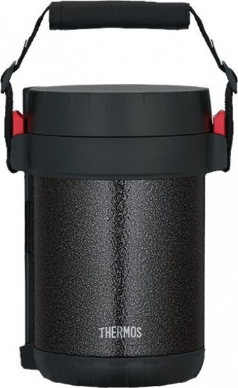 Thermos Lunch Tote Paslanmaz Çelik 1.3 lt Yemek Termosu Siyah