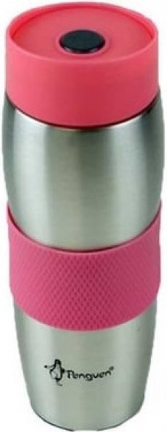 Penguen PNG-3026 Paslanmaz Çelik-Silikon 360 ml Bardak Termos Pembe