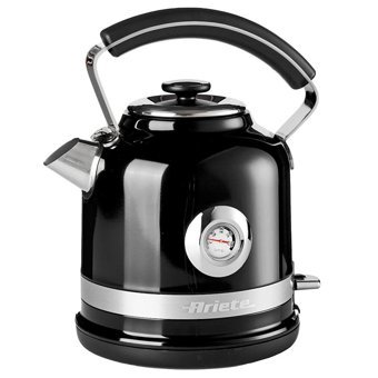 Ariete Moderna Çelik 1.7 lt 2000 W Işıklı Retro Siyah Kettle