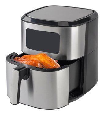 Queen QFR-55 Smartfryer Airfryer 6.5 lt Yağsız Sıcak Hava Fritözü Gümüş