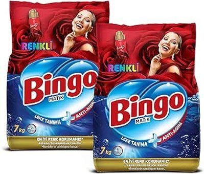 Bingo Matik Renkliler İçin 94 Yıkama Toz Deterjan 2x7 kg