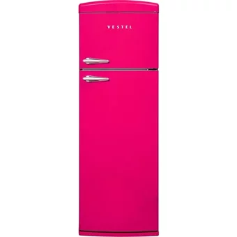 Vestel SC32001 Çift Kapılı Statik Retro Pembe Buzdolabı