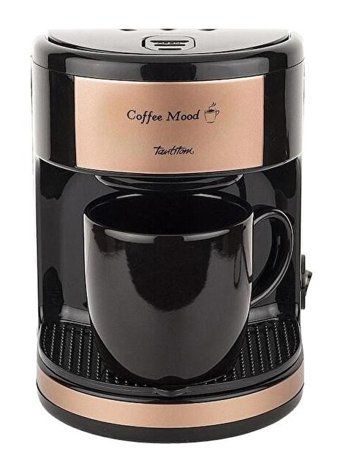 Tantitoni Plastik Filtreli Bardaklı 0.3 L Hazne Kapasiteli 1 Fincan Mini 450 W Rose Gold Filtre Kahve Makinesi