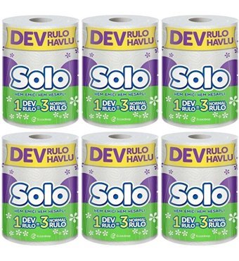 Solo Dev 6'lı Rulo Kağıt Havlu