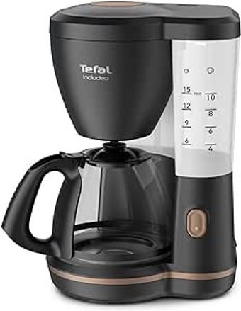 Tefal CM533811 Plastik Filtreli Karaf 1.25 L Hazne Kapasiteli 15 Fincan 1000 W Siyah Filtre Kahve Makinesi