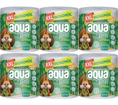 Aqua Bambu 3 Katlı 6'lı Rulo Kağıt Havlu
