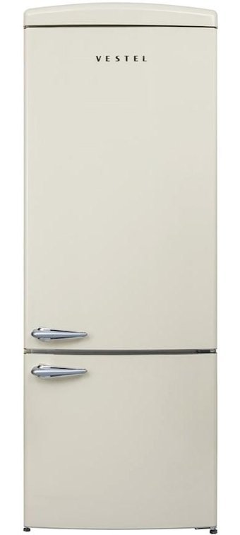 Vestel NFK52211 Çift Kapılı No Frost Retro Bej Buzdolabı