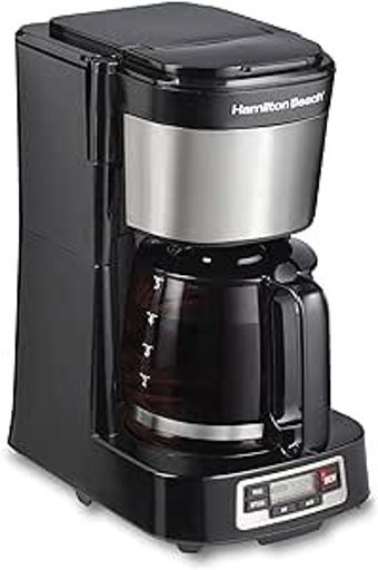 Hamilton Beach 46111 Zaman Ayarlı Plastik Filtreli Karaf 0.73 L Hazne Kapasiteli 5 Fincan Akıllı 700 W Siyah Filtre Kahve Makinesi