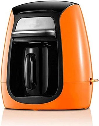 Zhırceke Plastik Filtreli Bardaklı 1 Fincan Mini Turuncu Filtre Kahve Makinesi