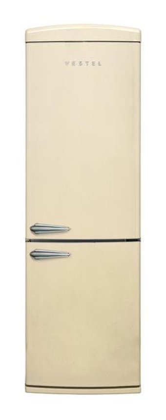 Vestel NFK37201 Çift Kapılı No Frost Retro Bej Buzdolabı