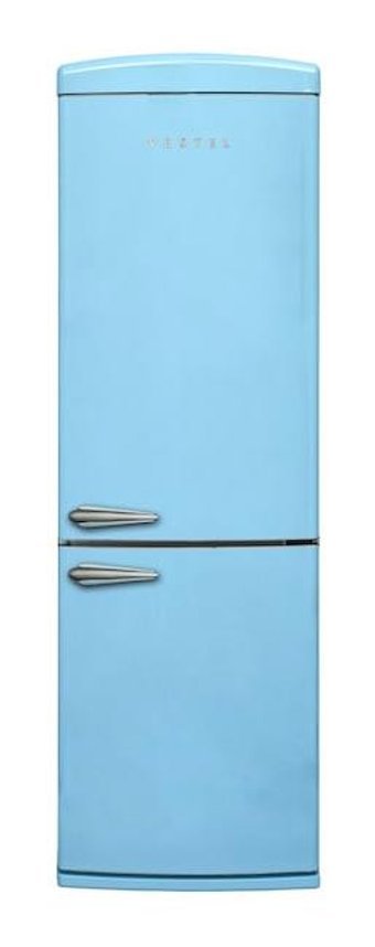Vestel NFK37201 Çift Kapılı No Frost Retro Mavi Buzdolabı