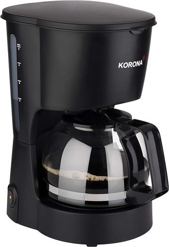 Korona 12011 Plastik Filtreli Karaf 0.6 L Hazne Kapasiteli 5 Fincan Akıllı Mini 600 W Siyah Filtre Kahve Makinesi