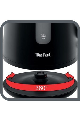 Tefal Element Çelik 1.7 lt 2000 W Işıklı Klasik Siyah Kettle