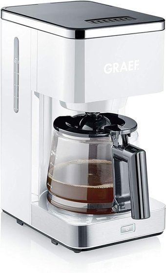Graef FK401EU Plastik Filtreli Karaf 1.25 L Hazne Kapasiteli 10 Fincan 1000 W Beyaz Filtre Kahve Makinesi