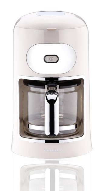 Korkmaz Drippa Plastik Filtreli Karaf 1.25 L Hazne Kapasiteli 10 Fincan 900 W Beyaz Filtre Kahve Makinesi