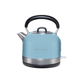 Vestel Retro Paslanmaz Çelik 1.7 lt 2200 W Işıklı Retro Mavi Kettle