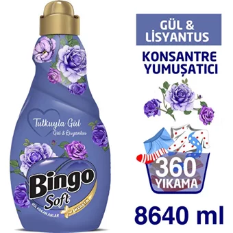 Bingo Soft Tutkuyla Gül 60 Yıkama Yumuşatıcı 6x1.44 lt