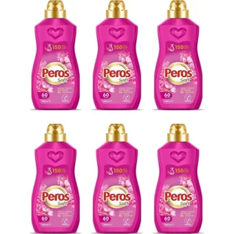 Peros Kiraz Çiçeği - Pembe Şakayık 60 Yıkama Yumuşatıcı 6x1.44 lt