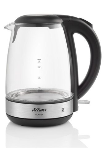 Arzum AR3071 Glassy Cam 1.7 lt 2000 W Işıklı Modern Şeffaf Kettle