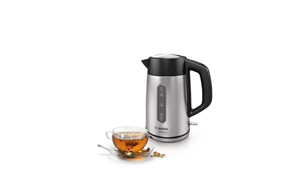 Bosch TWK4P440 DesingLine Çelik 1.7 lt 2400 W Işıklı Modern İnox Kettle