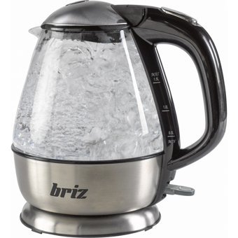 Briz BR711 Paslanmaz Çelik 1.5 lt 2200 W Işıklı Modern Şeffaf Kettle