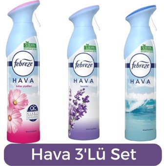 Febreze Bahar Çiçekleri - Lavanta - Okyanus Esintisi 300 ml